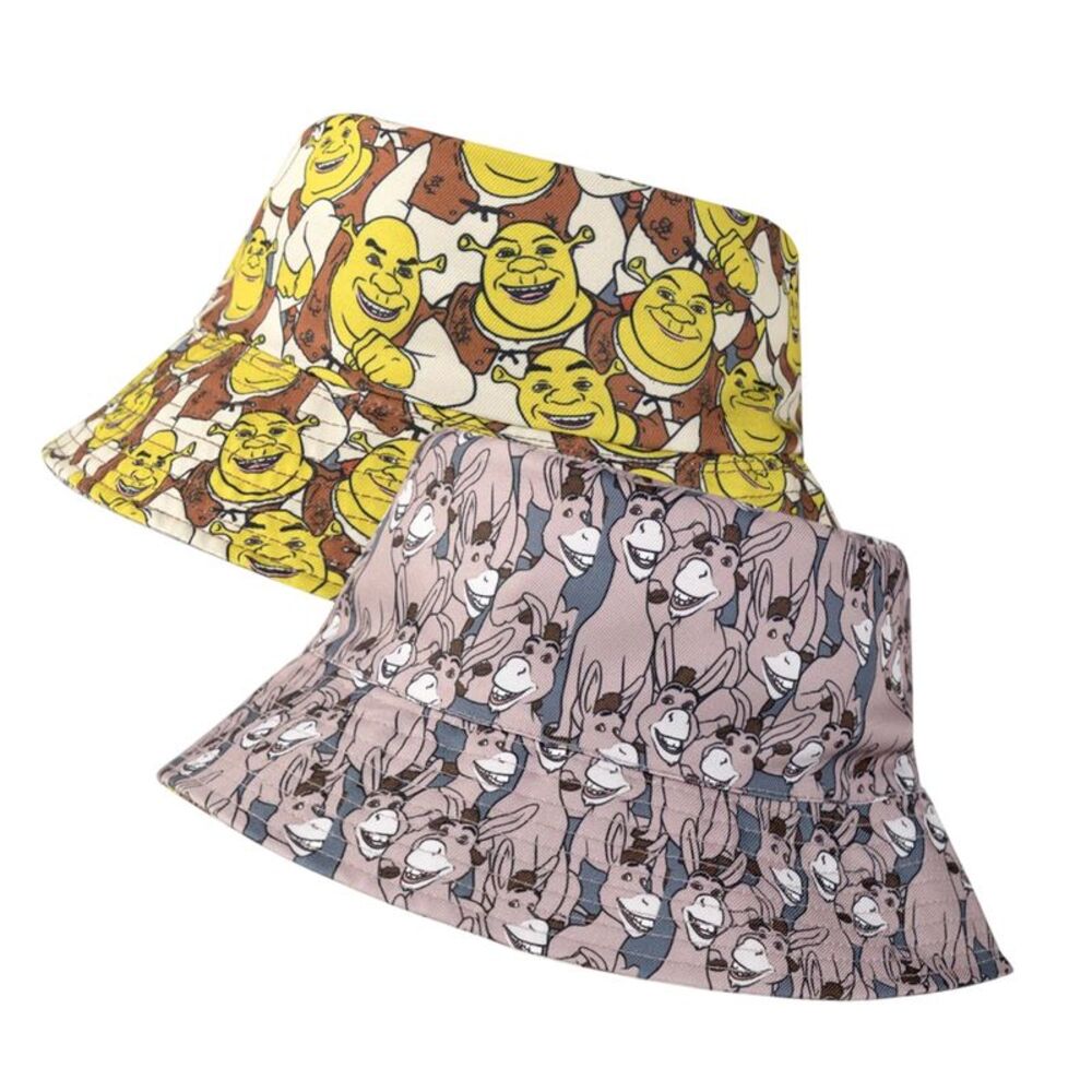 Shrek Mens Donkey Reversible Bucket Hat / Multicolored